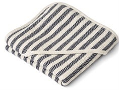 Liewood stripe classic navy/sandy hooded baby towel Caro